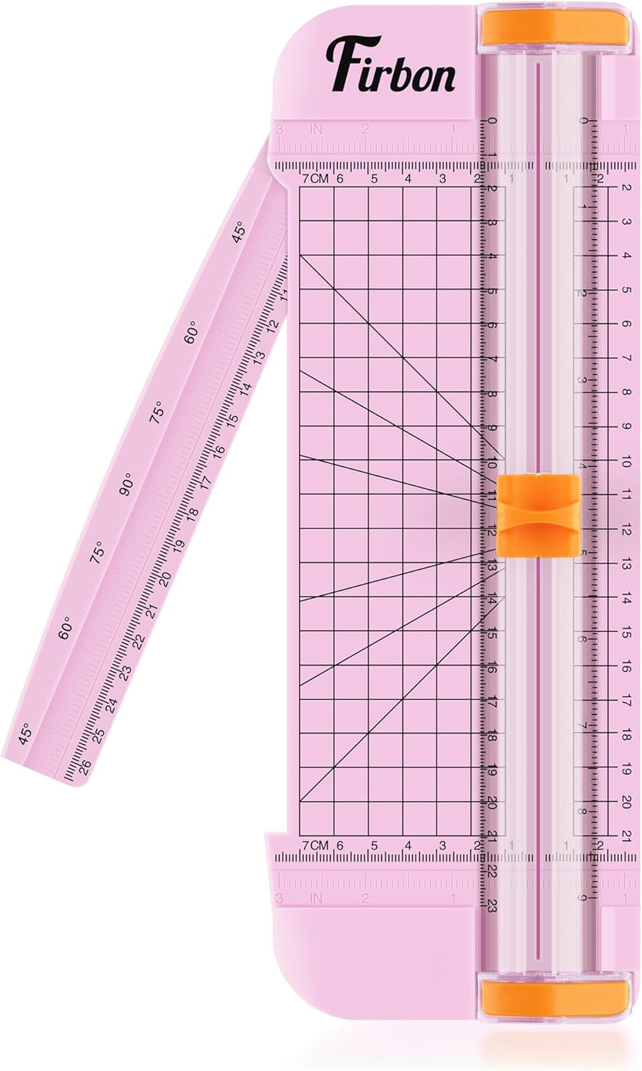 Firbon Pink A5 Paper Cutter. Straight Small Paper Trimmer with Side Ruler for Scrapbooking Craft. Paper. Coupon. Label. Cardstock